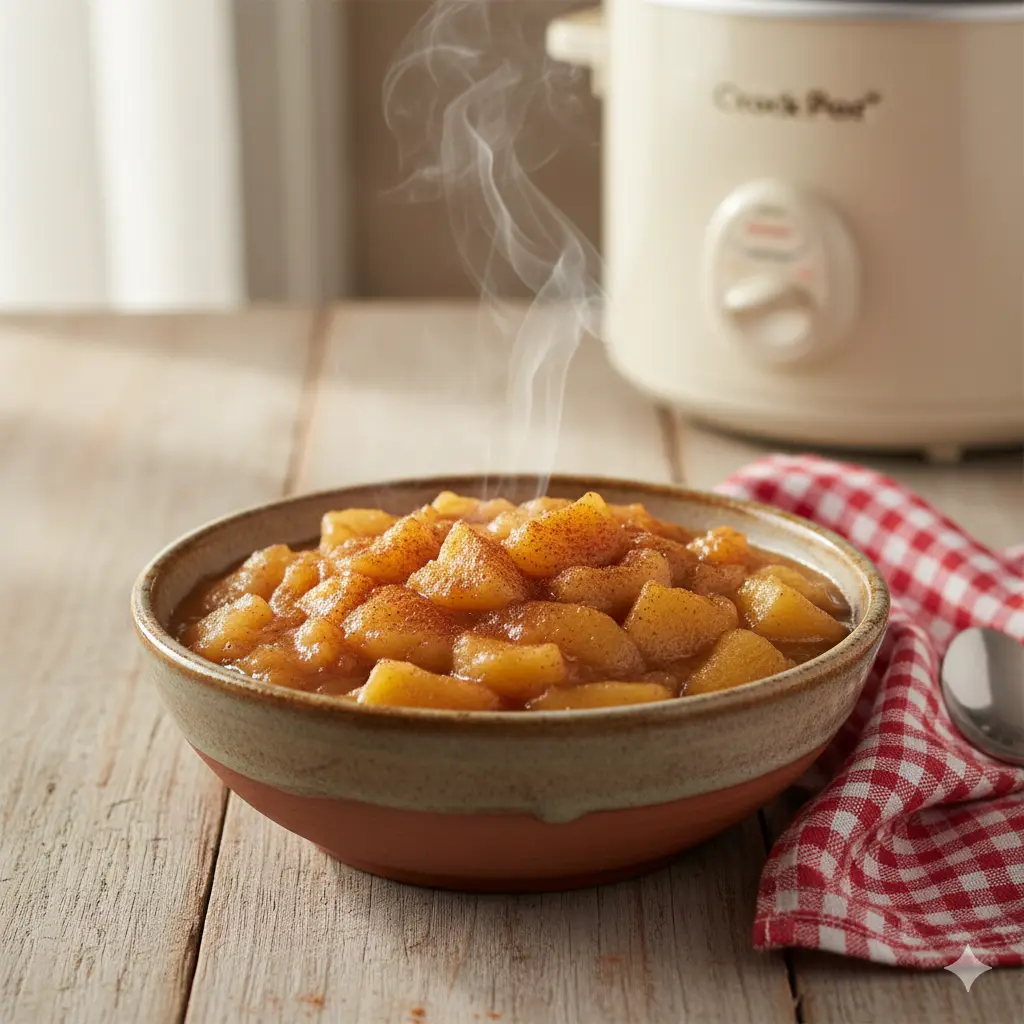 ¡Delicia Casera! Compota de Manzana en Crockpot (Fácil y Saludable)Compota de manzana en crockpot