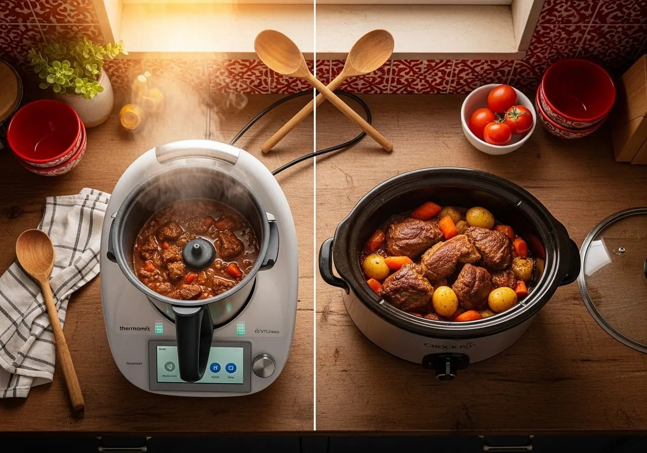 Análisis Thermomix TM6 2025 duelo gamberro vs olla lenta Crock-Pot