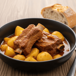 Guiso tradicional de Patatas con Costillas en Crockpot