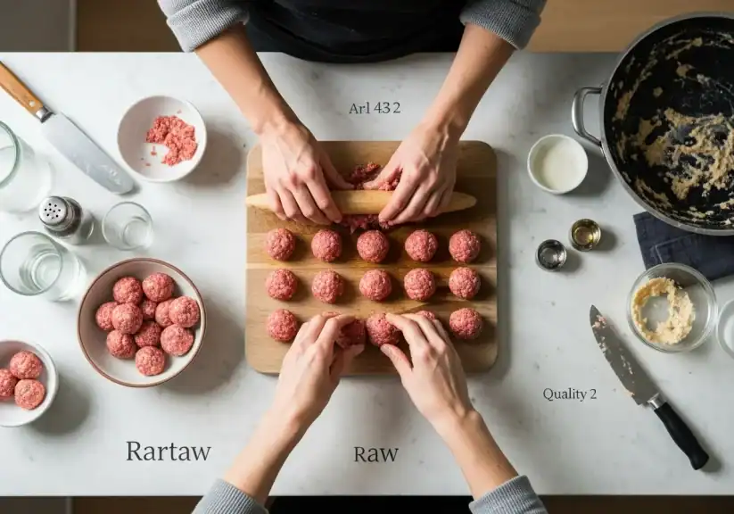 Preparando paso a paso albóndigas caseras para olla lenta
