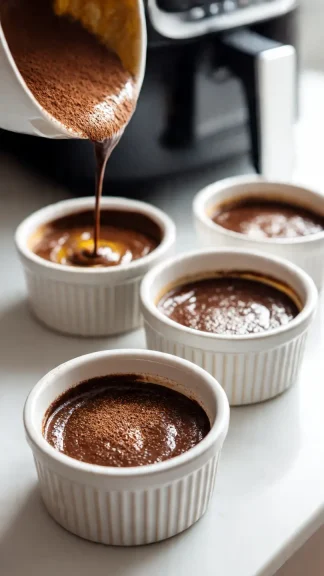 Preparación coulant chocolate para freidora aire paso a paso