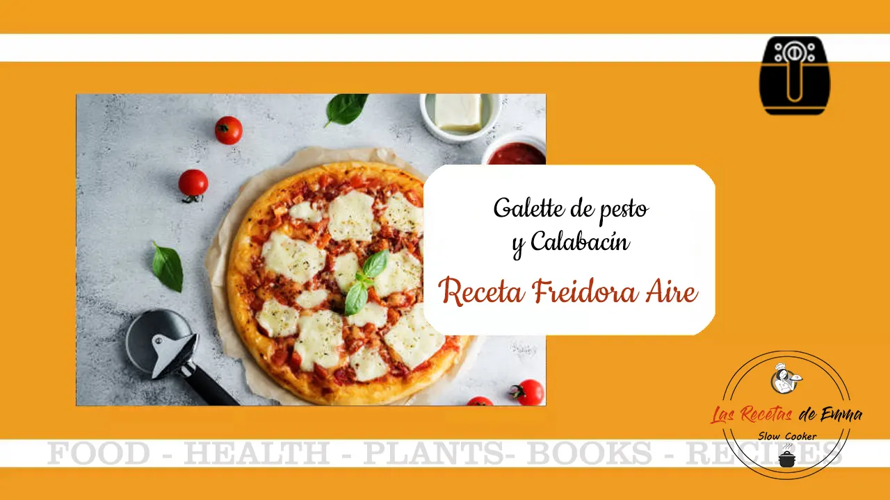 Tarta de calabacín y pesto en freidora de aire