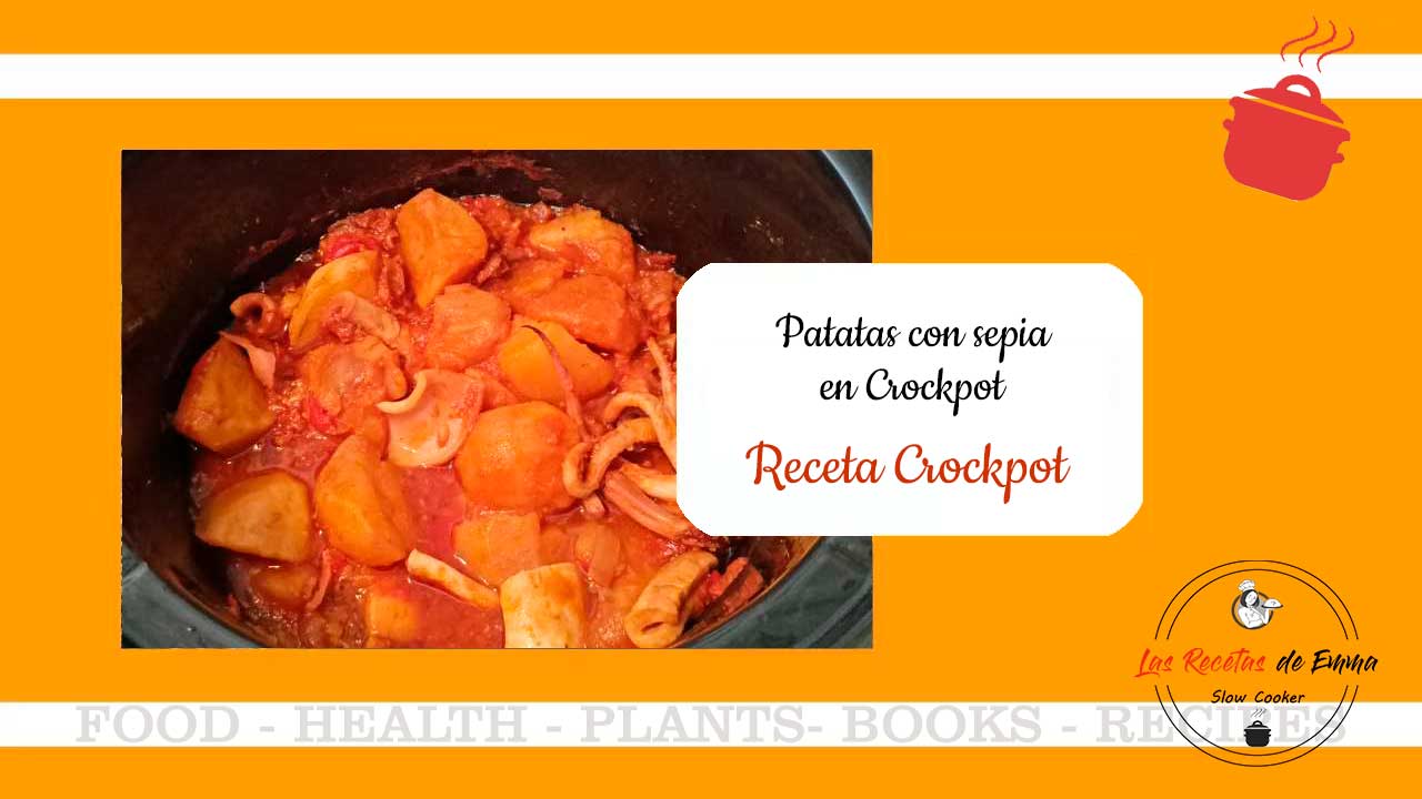 Patatas con sepia en olla lenta