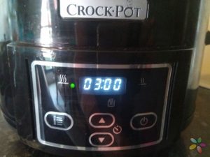 Crockpot programada 3 horas para patatas