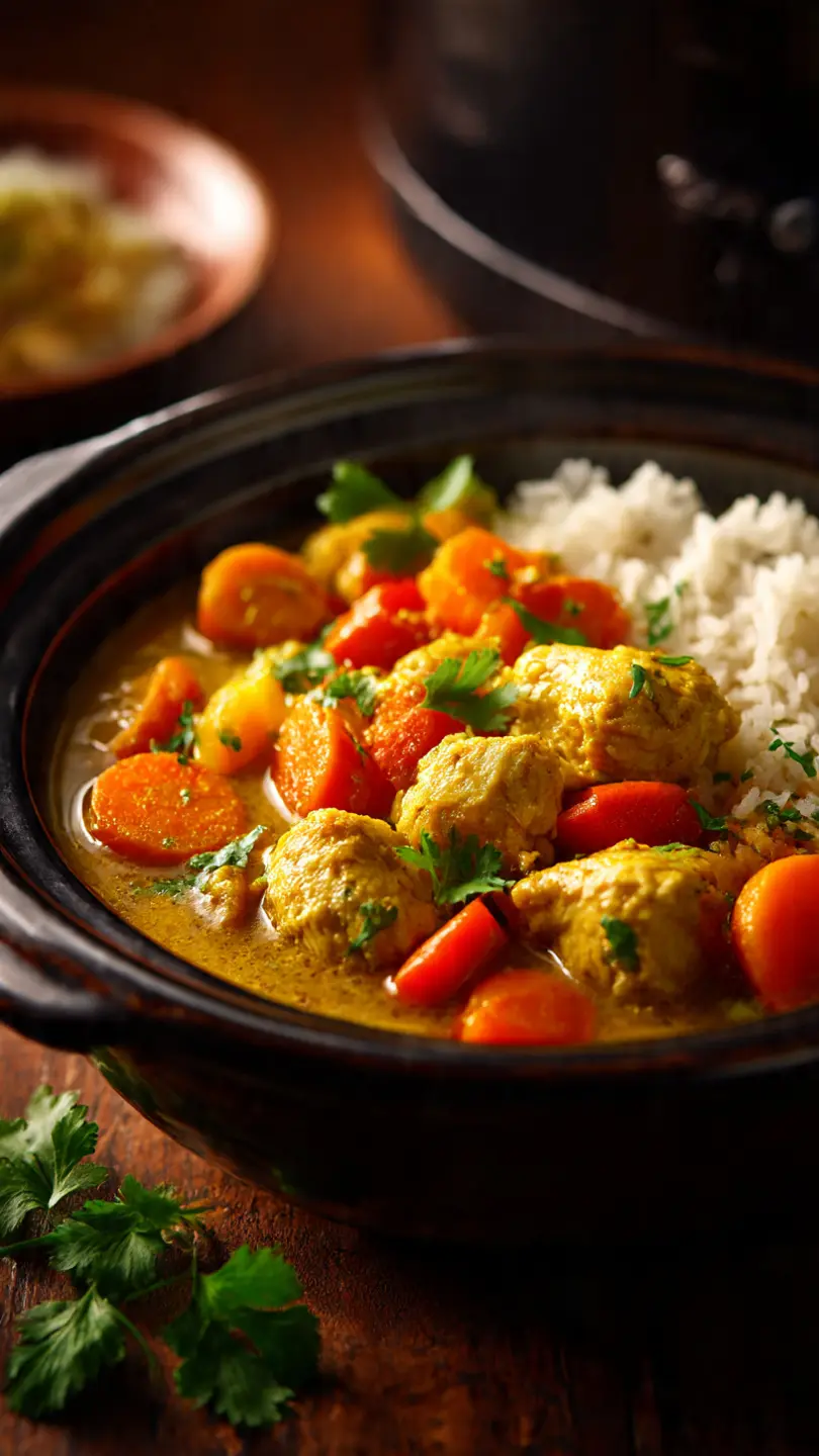 Pollo al Curry en Olla Lenta: Tierno y Jugoso en Solo 6 Horas