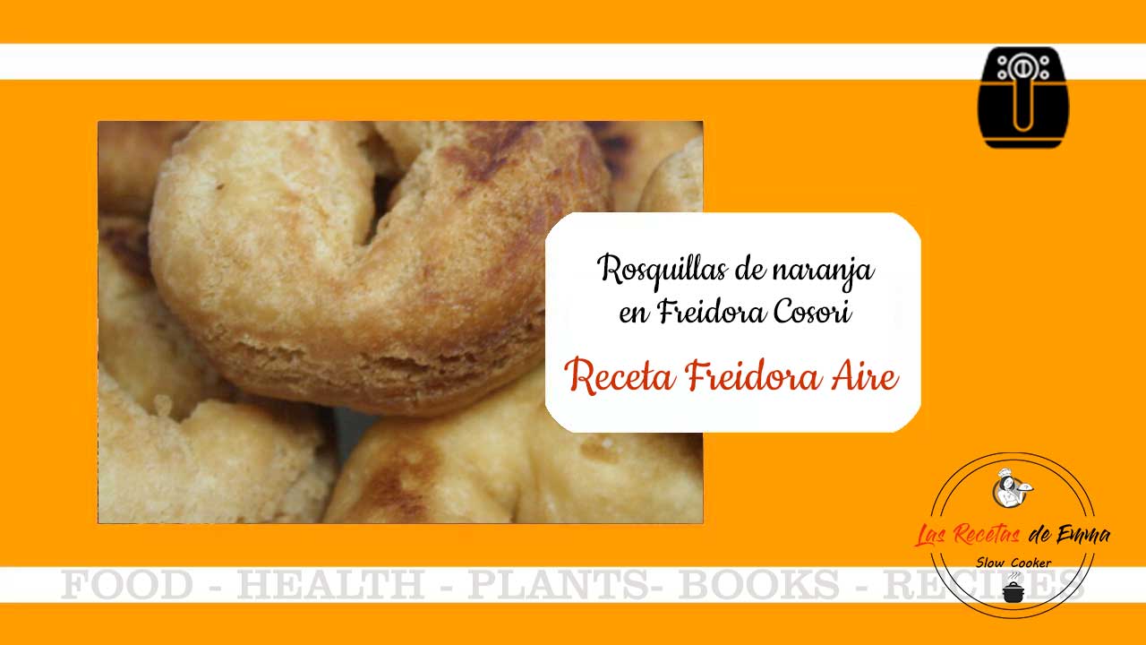 rosquillas de naranja en freidora de aire