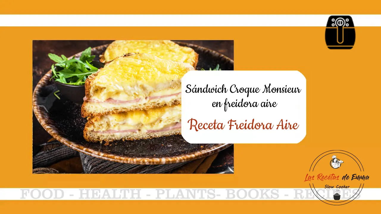 Sándwich Croque Monsieur en freidora aire