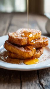 Torrijas freidora aire doradas con miel y canela