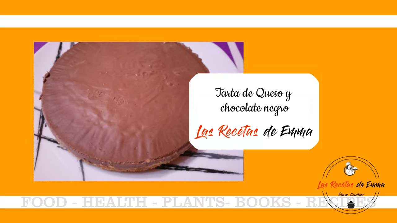 Tarta de queso y chocolate negro